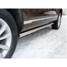 Пороги труба 76 мм для Volkswagen Touareg 2014-2017