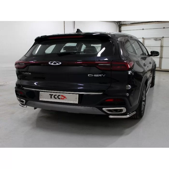 Защита задняя уголки 42 мм для Chery Tiggo 8 2020-2024 артикул CHERTIG820-35