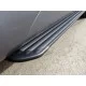 Пороги алюминиевые Slim Line Black для Toyota Land Cruiser 200 2015-2024 артикул TOYLC20015-35B