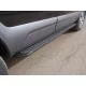 Пороги алюминиевые Slim Line Black для Toyota Land Cruiser 200 2015-2024 артикул TOYLC20015-35B