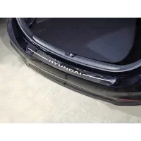 Накладка на задний бампер зеркальный лист надпись Hyundai для Hyundai Accent 2018-2024