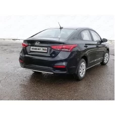 Защита заднего бампера 25 мм для Hyundai Solaris 2018-2020