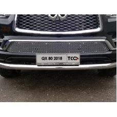 Накладка решетки радиатора лист алюминиевая для Infiniti QX80 2018-2024