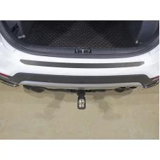 Накладка на задний бампер шлифованный лист для Kia Rio X-line 2017-2020
