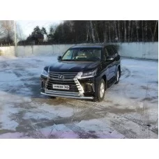 Защита передняя двойная 76-50 мм для Lexus LX-570/450d 2015-2024