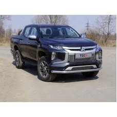 Защита переднего бампера 76 мм для Mitsubishi L200 2019-2024