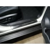 Накладки на пороги зеркальный лист 4 штуки для Nissan Qashqai 2019-2024