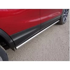 Пороги труба 60 мм для Nissan Qashqai 2019-2024