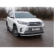 Защита переднего бампера 60 мм для Toyota Highlander 2017-2019
