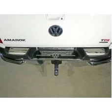 Накладка на задний бампер лист шлифованный для Volkswagen Amarok 2016-2024