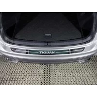 Накладка на задний бампер зеркальный лист логотип VW для Volkswagen Tiguan 2016-2024