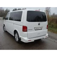 Защита заднего бампера уголки 60 мм для Volkswagen Multivan/Caravelle 2009-2015