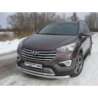 Защита передняя двойная 60-42 мм для Hyundai Santa Fe Grand 2014-2016