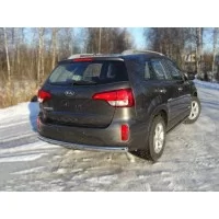 Защита заднего бампера овальная 75-42 мм для Kia Sorento 2012-2020