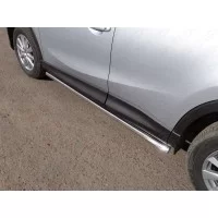 Пороги труба 60 мм для Mazda CX-5 2015-2024