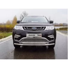 Защита передняя двойная 60-42 мм для Geely Atlas 2018-2022