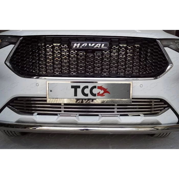 Решётка радиатора нижняя 12 мм для Haval F7 2019-2022 артикул HAVF719-18
