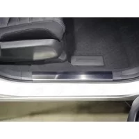Накладки на пластиковые пороги лист зеркальный 2 шт для Honda CR-V 2017-2024