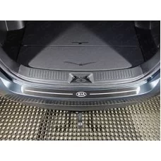 Накладка на задний бампер шлифованный лист лого Kia для Kia Sorento 2012-2020