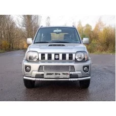 Защита переднего бампера с ДХО 60 мм для Suzuki Jimny 2012-2018