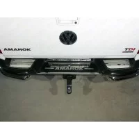 Накладка на задний бампер зеркальный лист надпись Amarok для Volkswagen Amarok 2016-2024