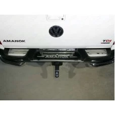 Накладка на задний бампер зеркальный лист надпись Amarok для Volkswagen Amarok 2016-2024