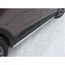 Пороги труба 60 мм для Hyundai Santa Fe Grand 2014-2016