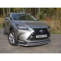 Защита передняя двойная 60-42 мм для Lexus NX-200t 2014-2017