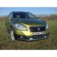 Защита передняя овальная 75х42 мм для Suzuki SX4 New 2013-2024