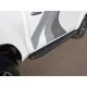 Пороги алюминиевые ТСС с накладкой чёрные для Toyota Hilux/Hilux Black Onyx 2015-2024 артикул TOYHILUX15-12BL