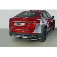 Защита задняя уголки 42 мм для Geely Tugella 2020-2024