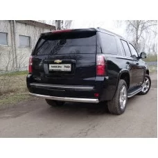 Защита заднего бампера овальная 75х42 мм для Chevrolet Tahoe 2016-2021