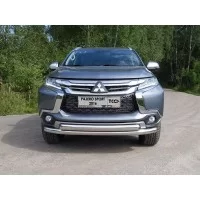 Накладка решётки радиатора лист для Mitsubishi Pajero Sport 2016-2020