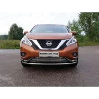 Защита переднего бампера 42 мм для Nissan Murano 2016-2024