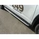 Пороги алюминиевые ТСС с накладкой для Toyota Highlander 2017-2019 артикул TOYHIGHL17-38AL