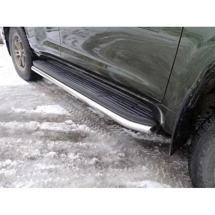 Защита штатных порогов 60 мм для Toyota Land Cruiser Prado 150 2017-2024 артикул TOYLC15017-07