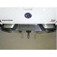 Накладка на задний бампер лист шлифованный надпись Amarok для Volkswagen Amarok 2016-2024