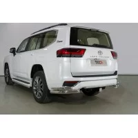 Защита задняя двойные уголки 76,1-42,4 для Toyota Land Cruiser 300 2021-2024