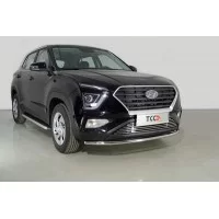 Защита переднего бампера 42,4 мм для Hyundai Creta 2021-2024