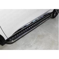 Пороги труба 42,4 мм на 4WD для Haval F7 2022-2024