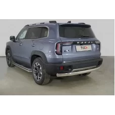 Защита заднего бампера овальная 75х42 мм для Haval Dargo 2022-2024