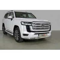 Защита передняя овальная 75х42 мм для Toyota Land Cruiser 300 2021-2024