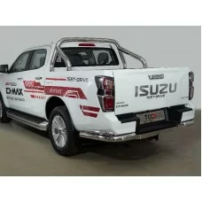 Защита задняя двойные уголки 76,1-42,4 мм на 3.0 для Isuzu D-MAX 2019-2024