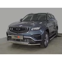 Защита передняя двойная 42,4-42,4 мм для Geely Atlas Pro 2021-2024