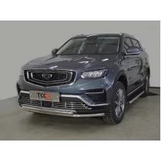 Защита передняя двойная 42,4-42,4 мм для Geely Atlas Pro 2021-2024