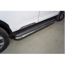 Пороги с площадкой нержавеющий лист на 4WD для Gac GS8 2023-2024