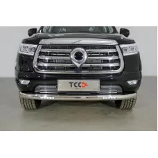 Защита переднего бампера с ДХО 76,1 мм на 4WD для Great Wall Poer 2021-2024