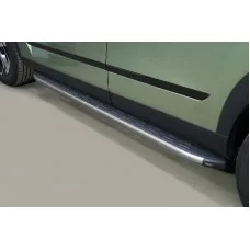 Пороги алюминиевые ТСС с накладкой серые на 2WD 1.6T для Jaecoo J7 2023-2024