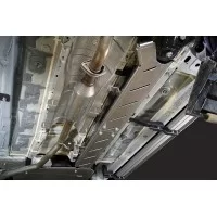 Защита топливопровода ТСС алюминий 4 мм (комплект 2 шт) на 2WD 1.5T для Changan CS35 plus 2022-2024
