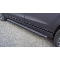 Пороги алюминиевые ТСС с накладкой чёрные на 4WD 2.0L для Jaecoo J8 2024-2025